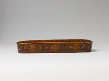 Pen Box with Architectural Cartouches, Iran, dated A.H. 1156/ A.D. 1743. Creator: Ali Ashraf