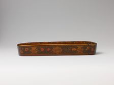 Pen Box with Architectural Cartouches, Iran, dated A.H. 1156/ A.D. 1743. Creator: Ali Ashraf