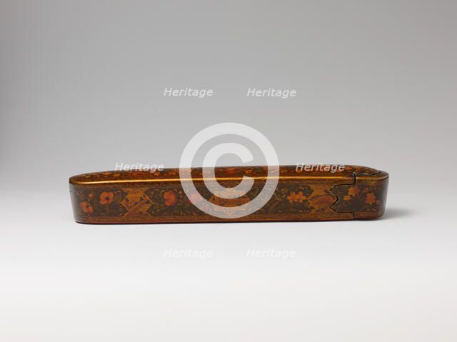 Pen Box with Architectural Cartouches, Iran, dated A.H. 1156/ A.D. 1743. Creator: Ali Ashraf.