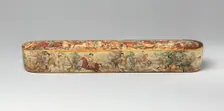 Pen Box (Qalamdan) Depicting Shah Isma'il in a Battle against the Uzbeks, Iran, early 19th century. Creator: Unknown
