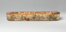 Pen Box (Qalamdan) Depicting Shah Isma'il in a Battle against the Uzbeks, Iran, early 19th century. Creator: Unknown