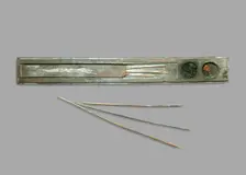 Pen case or scribal palette with reed pens, Middle Kingdom (c1975 BC-c1640 BC)