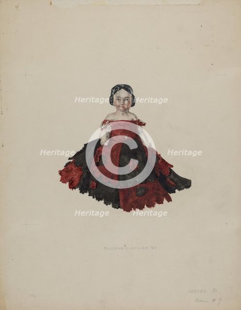 Pen Wiper Doll, c. 1937. Creator: Eugene C. Miller.