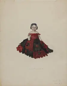 Pen Wiper Doll, c. 1937. Creator: Eugene C. Miller