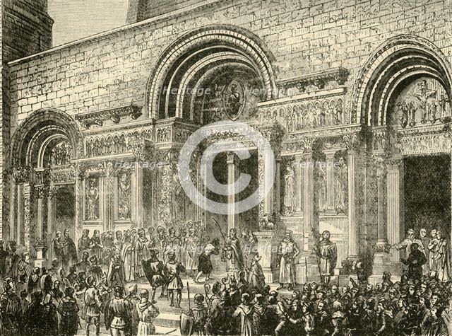 'Penance of Raymond VI., Count of Toulouse', (c1209), 1890. Creator: Unknown.