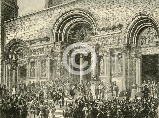 'Penance of Raymond VI., Count of Toulouse', (c1209), 1890. Creator: Unknown.