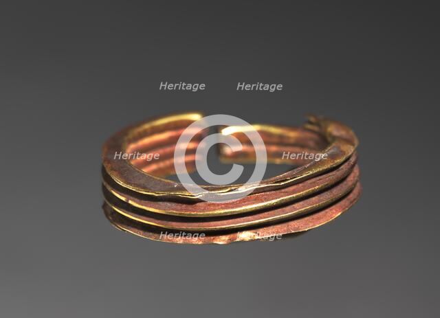 Penannular Ribbed Earring, 1540-1440 BC. Creator: Unknown.