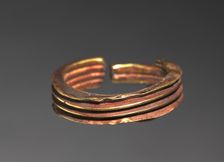 Penannular Ribbed Earring, 1540-1440 BC. Creator: Unknown