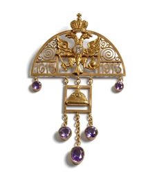 Pendant to the 300th Anniversary of the Romanov Dynasty, 1913. Artist: Holmström, Albert, (Fabergé manufacture) (1876-1925)