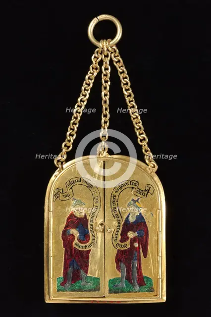 Pendant Triptych with an Onyx Cameo of the Nativity, c. 1460-1500; cameo: c. 1250-1300. Creator: Unknown.