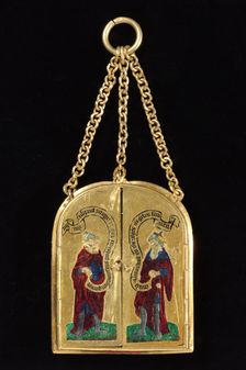 Pendant Triptych with an Onyx Cameo of the Nativity, c. 1460-1500; cameo: c. 1250-1300. Creator: Unknown