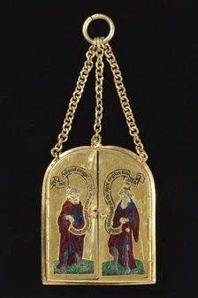 Pendant Triptych with an Onyx Cameo of the Nativity, c. 1460-1500; cameo: c. 1250-1300. Creator: Unknown