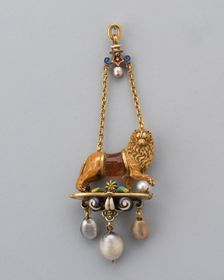 Pendant with a Lion, Europe, 17th/19th century. Creator: Unknown
