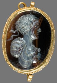 Pendant with an Intaglio of the Head of a Woman, Europe, 16th century. Creator: Unknown
