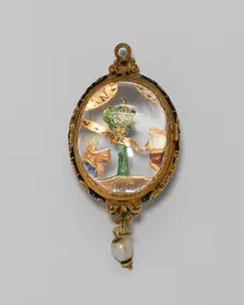 Pendant with Christ Appearing to Saint Mary Magdalene, Europe, c. 1575-c. 1625. Creator: Unknown