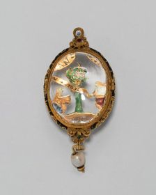 Pendant with Christ Appearing to Saint Mary Magdalene, Europe, c. 1575-c. 1625. Creator: Unknown