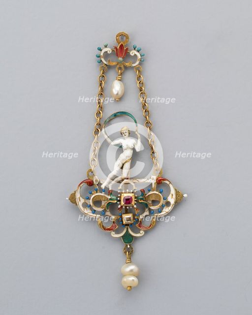 Pendant with Figure of Fortune, Vienna, late 19th century. Creator: Unknown.
