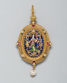 Pendant with Figure of Justice, Europe, northern, 1850/1900. Creator: Unknown