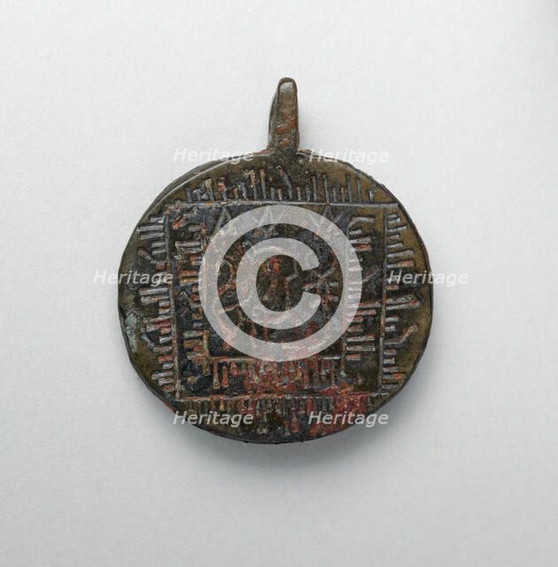 Pendant with Lion and Scorpion, Iran, 10th century. Creator: Unknown.