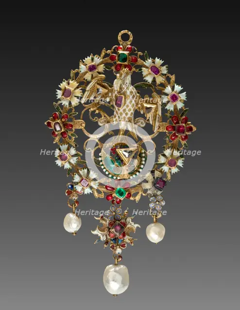 Pendant with Pelican, c. 1600. Creator: Unknown.