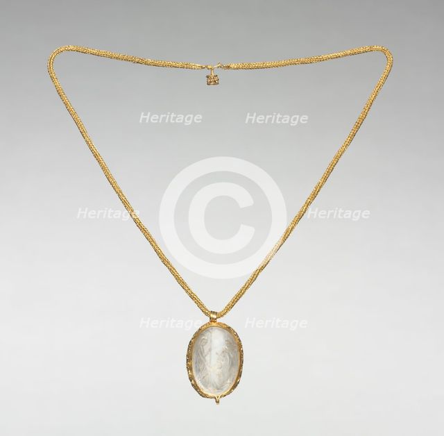 Pendant with Reverse Intaglio of the Anastasis, late 500s. Creator: Unknown.