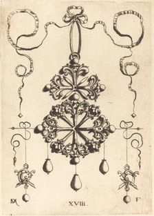 Pendant with Two Double Crosses. Creator: Daniel Mignot