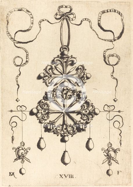 Pendant with Two Double Crosses. Creator: Daniel Mignot.