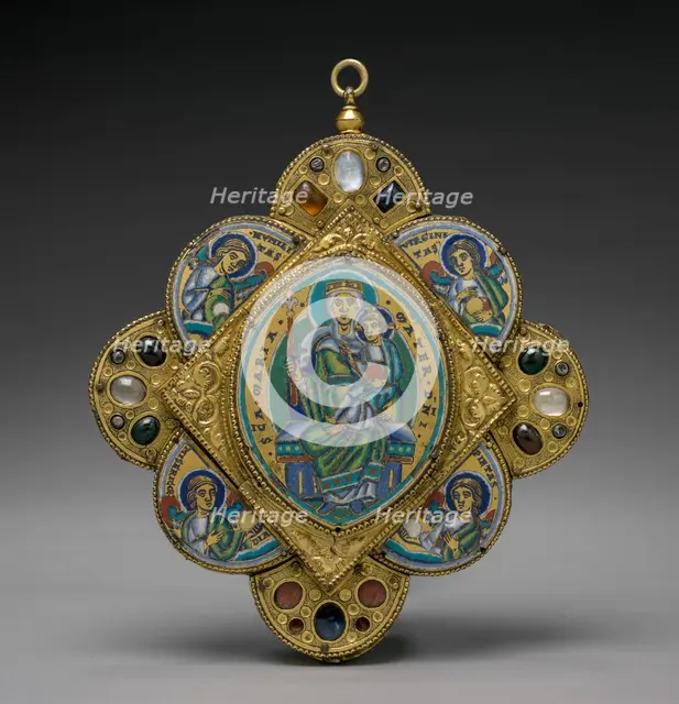 Pendant with the Virgin and Child, c. 1160-1170. Creator: Godefroid de Huy (Netherlandish), circle of.