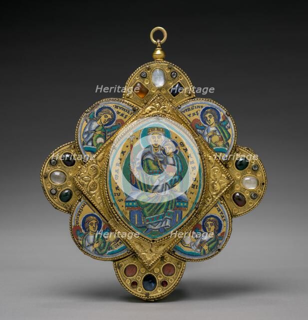 Pendant with the Virgin and Child, c. 1160-1170. Creator: Godefroid de Huy (Netherlandish), circle of.