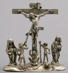 Pendant with the Crucifixion and Attendant Figures, German, ca. 1520. Creator: Unknown