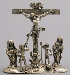 Pendant with the Crucifixion and Attendant Figures, German, ca. 1520. Creator: Unknown