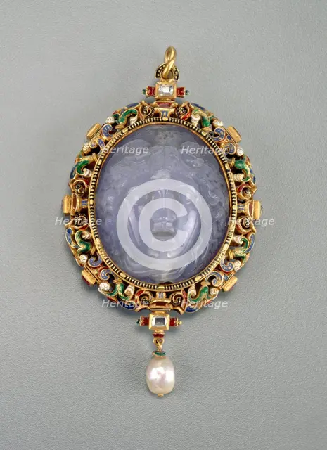 Pendant with the Head of Medusa, 1885/1890. Creator: Alfred André.