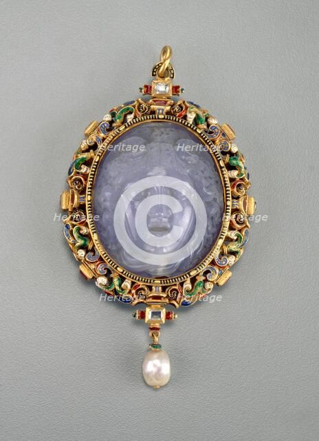 Pendant with the Head of Medusa, 1885/1890. Creator: Alfred André.