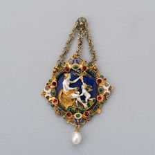 Pendant with Venus and Cupid, Europe, third quarter of the 19th century. Creator: Unknown