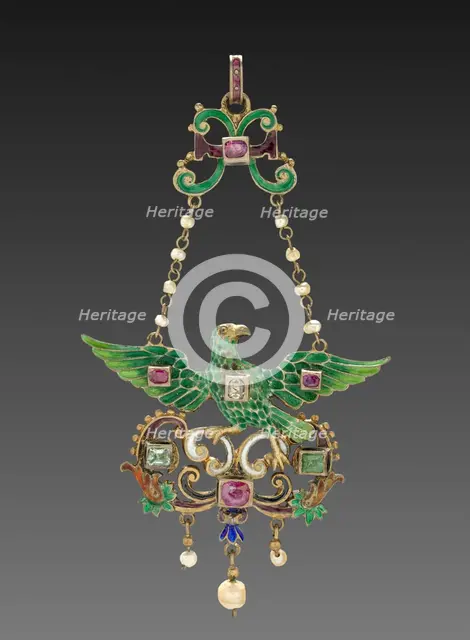 Pendant and Chain, 1800s. Creator: Unknown.