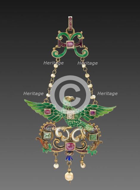 Pendant and Chain, 1800s. Creator: Unknown.