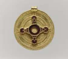 Pendant, Anglo-Saxon, early 600s. Creator: Unknown