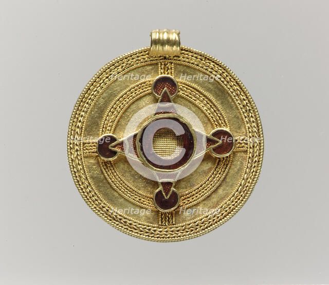 Pendant, Anglo-Saxon, early 600s. Creator: Unknown.