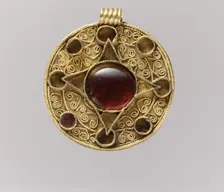 Pendant, Anglo-Saxon, early 600s. Creator: Unknown