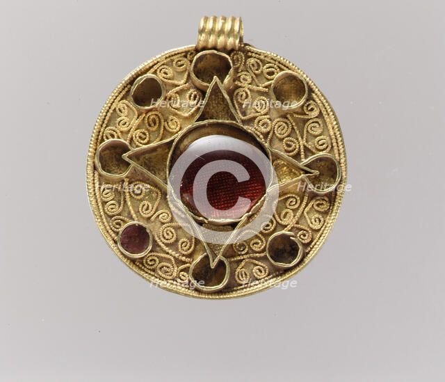 Pendant, Anglo-Saxon, early 600s. Creator: Unknown.