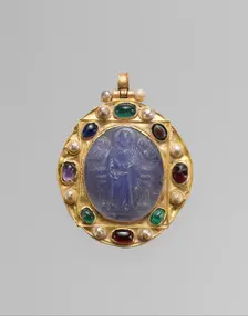 Pendant Brooch with Cameo of Enthroned Virgin..., late 1000s-1100s (cameo); 1100s-1300s (mount). Creator: Unknown