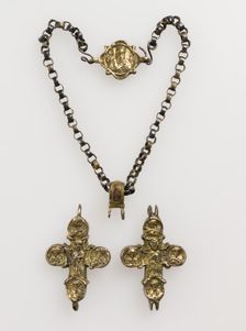 Pendant Cross Reliquary, Byzantine or early Russian (?), 12th-14th centuries. Creator: Unknown