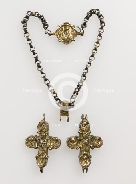 Pendant Cross Reliquary, Byzantine or early Russian (?), 12th-14th centuries. Creator: Unknown.