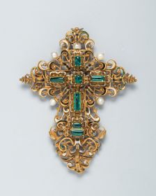 Pendant Cross, Spain, c. 1575-c. 1625. Creator: Unknown
