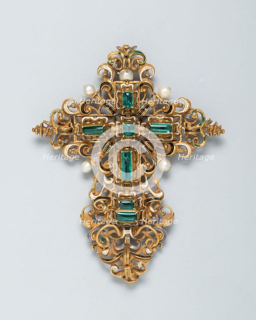 Pendant Cross, Spain, c. 1575-c. 1625. Creator: Unknown.