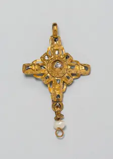 Pendant Cross, Spain, c. 1650-c. 1700. Creator: Unknown