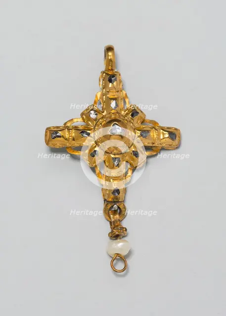 Pendant Cross, Spain, c. 1650-c. 1700. Creator: Unknown.
