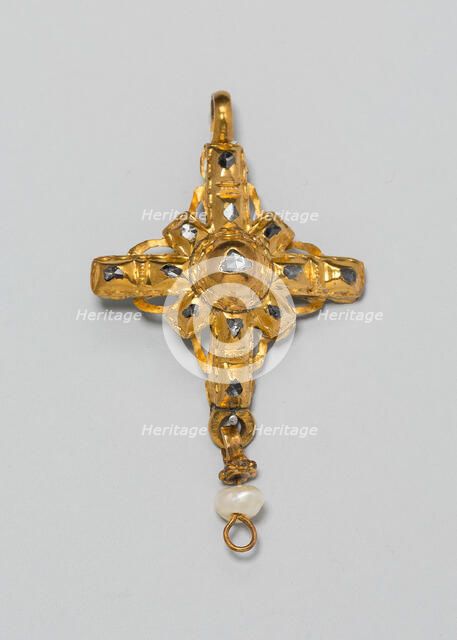 Pendant Cross, Spain, c. 1650-c. 1700. Creator: Unknown.