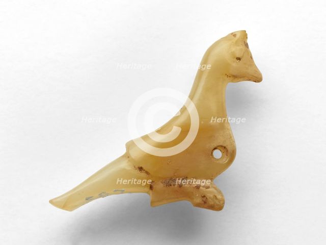Pendant in the form of a bird, Late Shang dynasty, ca. 1300-ca. 1050 BCE. Creator: Unknown.