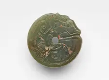 Pendant in the form of a coiled dragon, Late Shang dynasty, ca. 1300-ca. 1050 BCE. Creator: Unknown